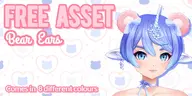 animal_ears artist:kamichi_kaya asset bear_ears has:bow png price:free // 780x390 // 92KB