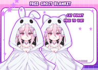 artist:mado_hime asset blanket clothes ghost halloween has:animal_ears has:cat_ears has:rabbit_ears png price:free tos:credit_optional // 780x557 // 334KB