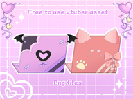 artist:mado_hime asset has:bat_wings has:bow has:cat_ears laptop pattern:cat pattern:heart png price:free // 780x585 // 187KB