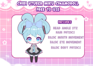 artist:mado_hime chibi cinnamoroll_(sanrio) female hatsune_miku live2d price:free sanrio vtuber_model // 780x557 // 205KB