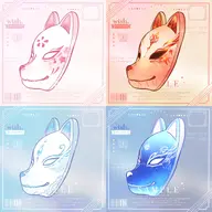 artist:wishevercore asset fox_mask halloween mask pattern:leaf pattern:sakura_blossom pattern:star pattern:water png price:free tos:alteration_permitted tos:commercial_use_allowed tos:credit_required // 1560x1556 // 172KB