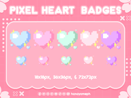 artist:hanamiesatou has:sparkle heart pixel_art png price:free sub_badge tos:credit_required valentines_day // 780x585 // 99KB