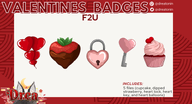 artist:dreatonin balloon chocolate cupcake emote heart key lock png price:free strawberry sub_badge tos:credit_required tos:modification_prohibited valentines_day // 780x422 // 161KB