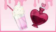 artist:inkeysoup asset drink food has:heart has:sprinkles has:straw has:whip_cream heart love_potion milkshake png potion price:free valentines_day // 780x439 // 159KB