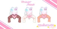 artist:lorianatshop asset cellphone has:animal_ears has:bear_ears has:nails has:strap heart_hands png price:free selfie with_arms // 780x394 // 162KB