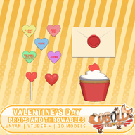 3d artist:coboldthefox asset candy chalk_candy envelope food heart lollipop love_letter message muffin price:free throwable tos:commercial_use_allowed tos:credit_optional unitypackage valentines_day vnprop // 720x720 // 63KB